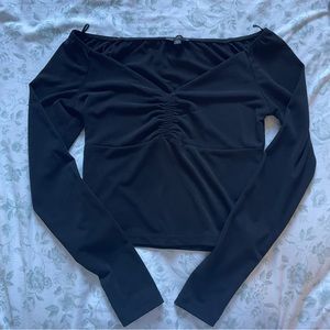 Garage balletcore long sleeve cropped top